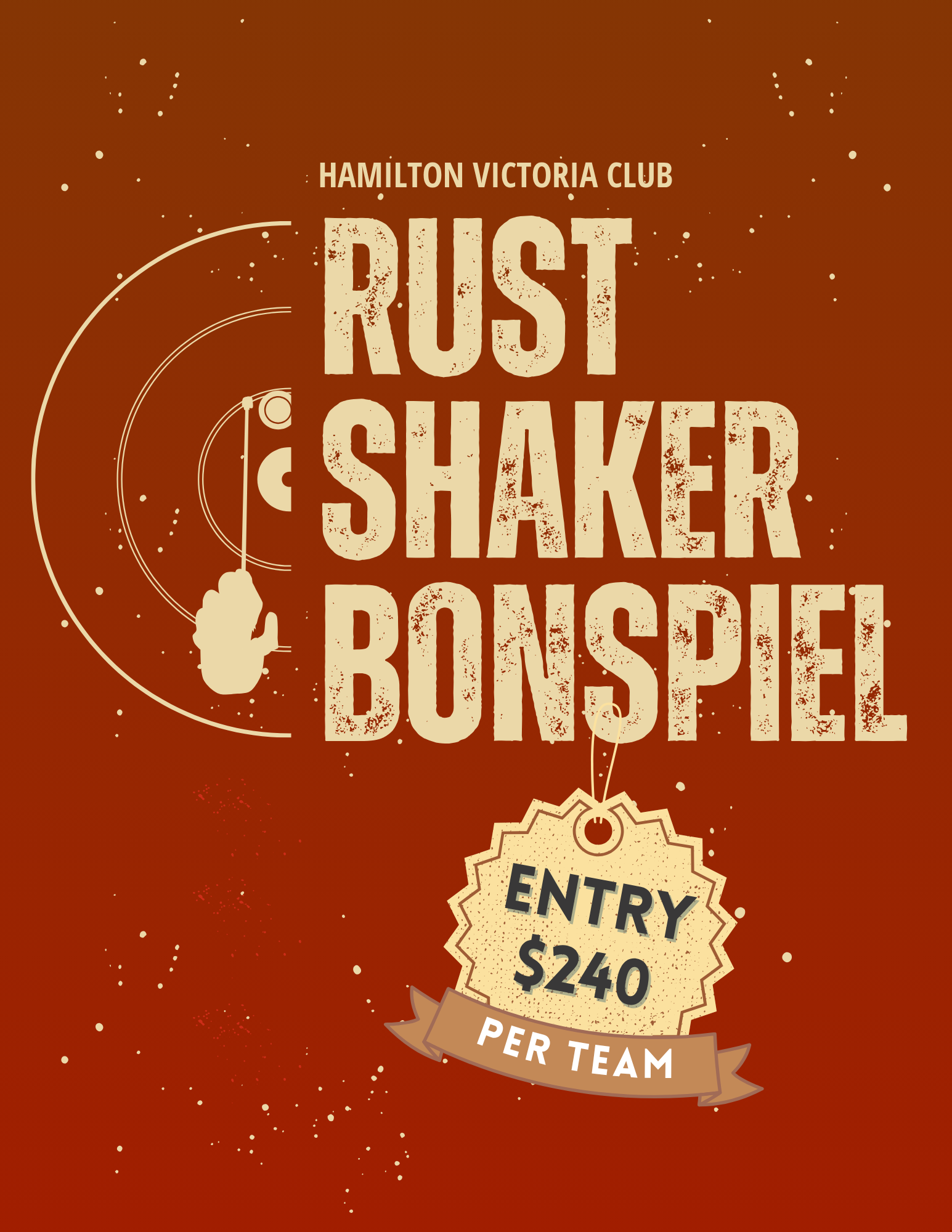 Rust Shaker Bonspiel Event Poster